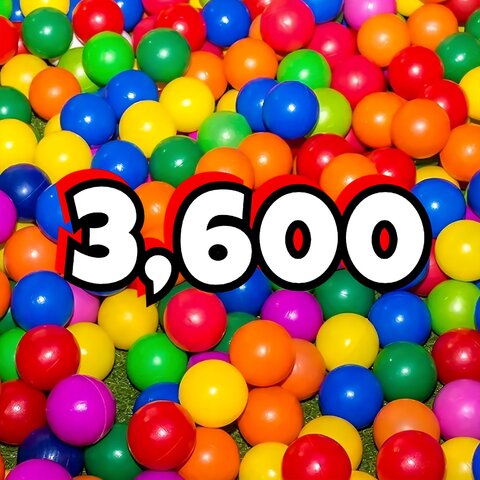 3,600 Play Balls For Dry Pools