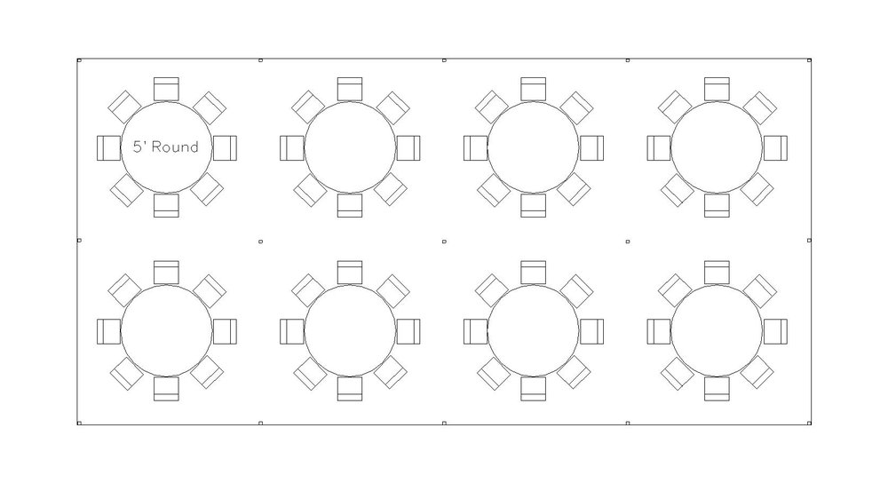 20x40 tent package layout