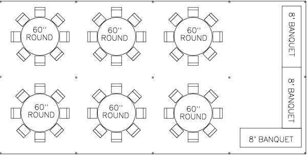 20x40 tent layouts
