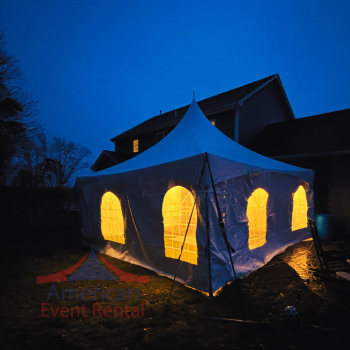 heated tent lights