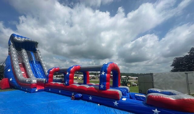 Old Glory 27' Double-Lane Alide with Pool