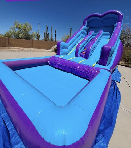 Purple Wave Splash Water Slide