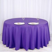 Purple Polyester Round Tablecloth