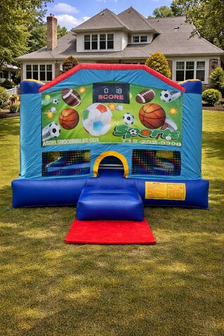 Bounce house with your choice of banner #1