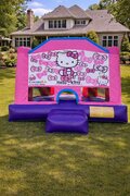 Girly Bounce house with your choice of banner #2