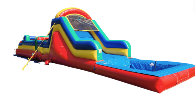 40' Colorful Slide Obstacle (wet)