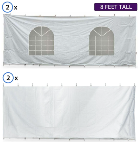 20' x 20' High Peak Frame Tent Sidewalls