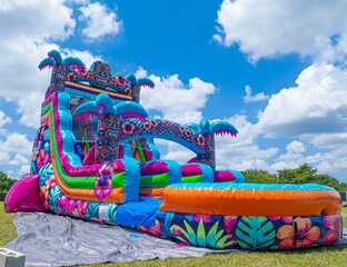 18' Aloha Dual Lane Water Slide