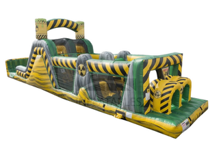 47' Toxic Obstacle Course Wet or Dry Dual Lane Waterslide