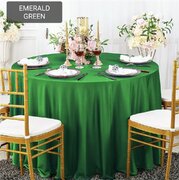 120” EMERALD GREEN ROUND TABLE CLOTHS