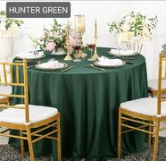 120” HUNTER GREEN ROUND TABLE CLOTHS