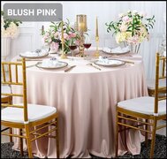 120” BLUSH PINK ROUND TABLE CLOTHS