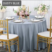 120”  DUSTY BLUE ROUND TABLE CLOTHS