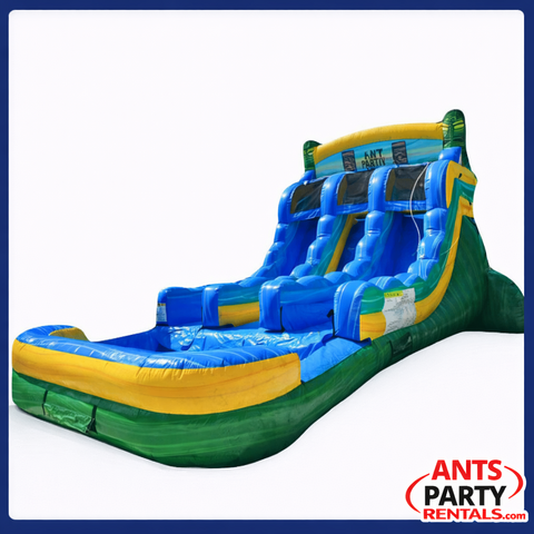 Dual Tiki Smash double lane water slide rental