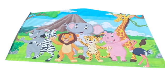 bounce house banner fun animals 