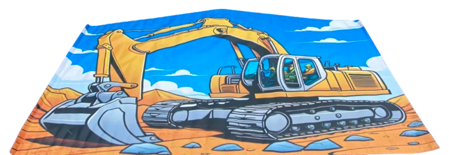 bounce house banner tractor 