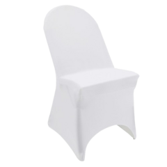 White Chair W/Linen Cover 