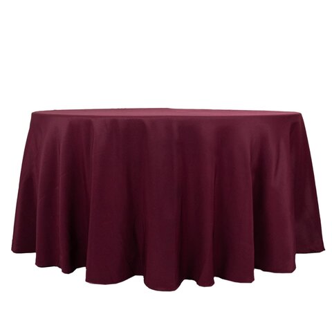 ROUND POLY BURGUNDY 120