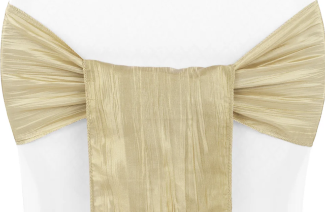 Taffeta Chair Sash Champagne