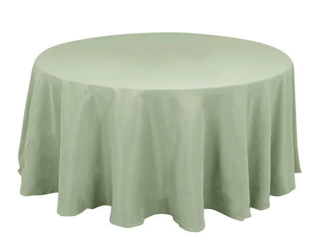 ROUND POLY 120  SAGE GREEN