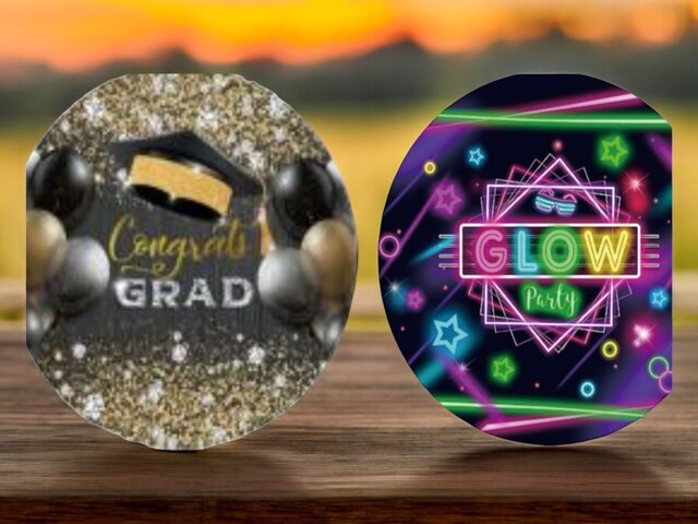  Round backdrop Cover Double Sided Grad/Glow Party