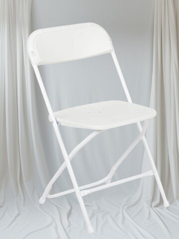 White Plastic Folding Chair_