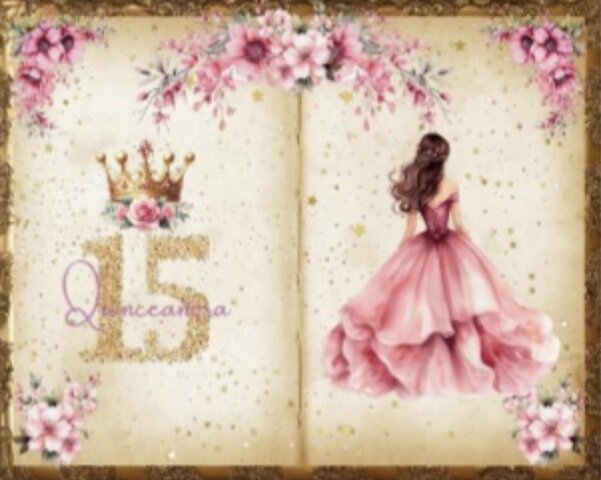 Quinceañera - Pink dress Fitted Backdrop 