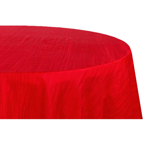 ROUND 120 CRINKLE TAFFETA RED