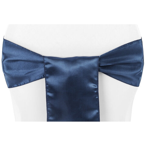 Satin Sash - Navy Blue