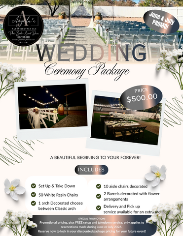 CEREMONY WEDDING PACKAGE $500.00