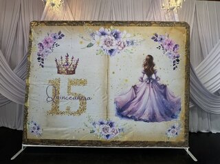 Quinceañera Lilac Dress Fitted Backdrops