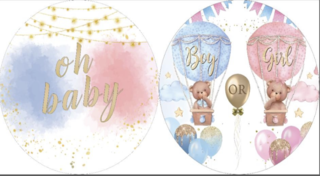 Round Backdrop Oh Baby/ Boy or Girl