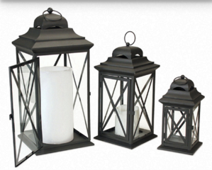 3 Lantern Set -Black