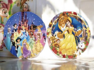  Round Backdrop Double Sided Cover - Includes Stand Princesses/Belle