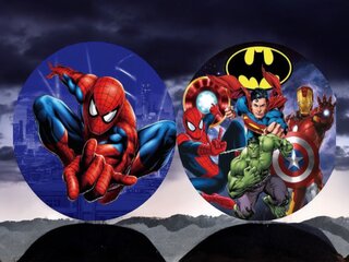 Round Backdrop Double Sided Cover - Includes Stand Spider-Man/ Avengers