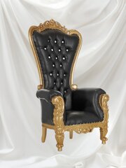 Gold and Black Throne Chair 