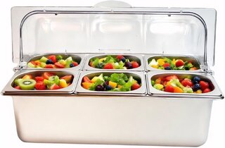 6-Pan Countertop Food Serving Display