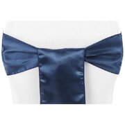 SATIN SASH NAVY BLUE