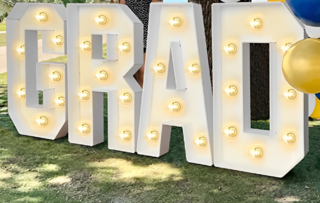 “GRAD” Marquee Letters