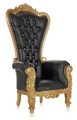 Gold and Black Throne Chair 