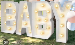 “BABY” Marquee Letters