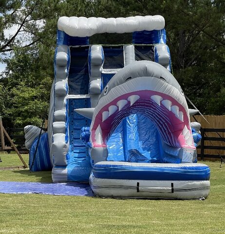 Sharknato Dual Laned 20 ft Waterslide (Steep and Extra Long)