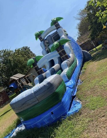 Tropical Blue Marble Slide 20’ Waterslide 