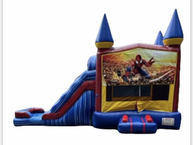 Blue Marble Castle Combo with Waterslide (Spiderman Edition)