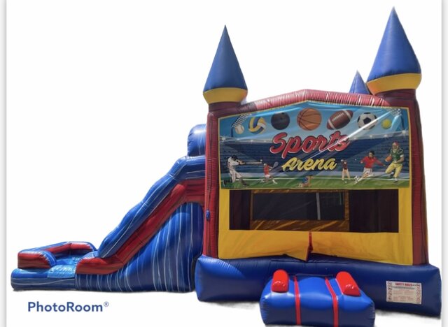 Blue Marble Castle Combo with Slide (Sports Area)