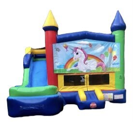 Jolly Jump Bounce House with Waterslide Combo (Unicorn Edition)