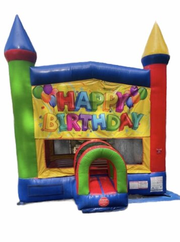 Rainbow Bounce House (Happy Birthday)