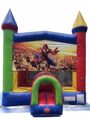 Rainbow Bounce House (Spiderman)