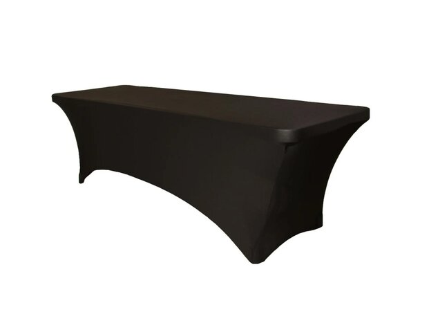 8' Black Spandex Table Cloth