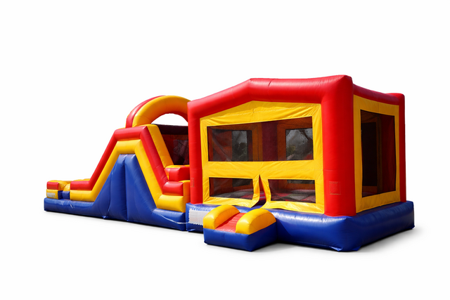 Dual Lane Water Slide Combo 15 with Pool